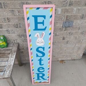 Easter decoration Sign with stand pastel colors